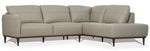 Tampa 2-Pc Airy Green Leather RAF Sectional Sofa