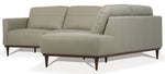 Tampa 2-Pc Airy Green Leather RAF Sectional Sofa