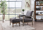 Tarragona Warm Gray Fabric-like Vinyl Chair