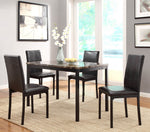 Tempe 4 Black Leatherette Upholstered Side Chairs