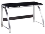 Tioga Black/Chrome Stainless Steel Writing Desk