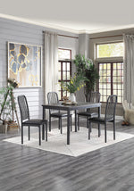 Tripp 2 Charcoal Vinyl/Metal Side Chairs