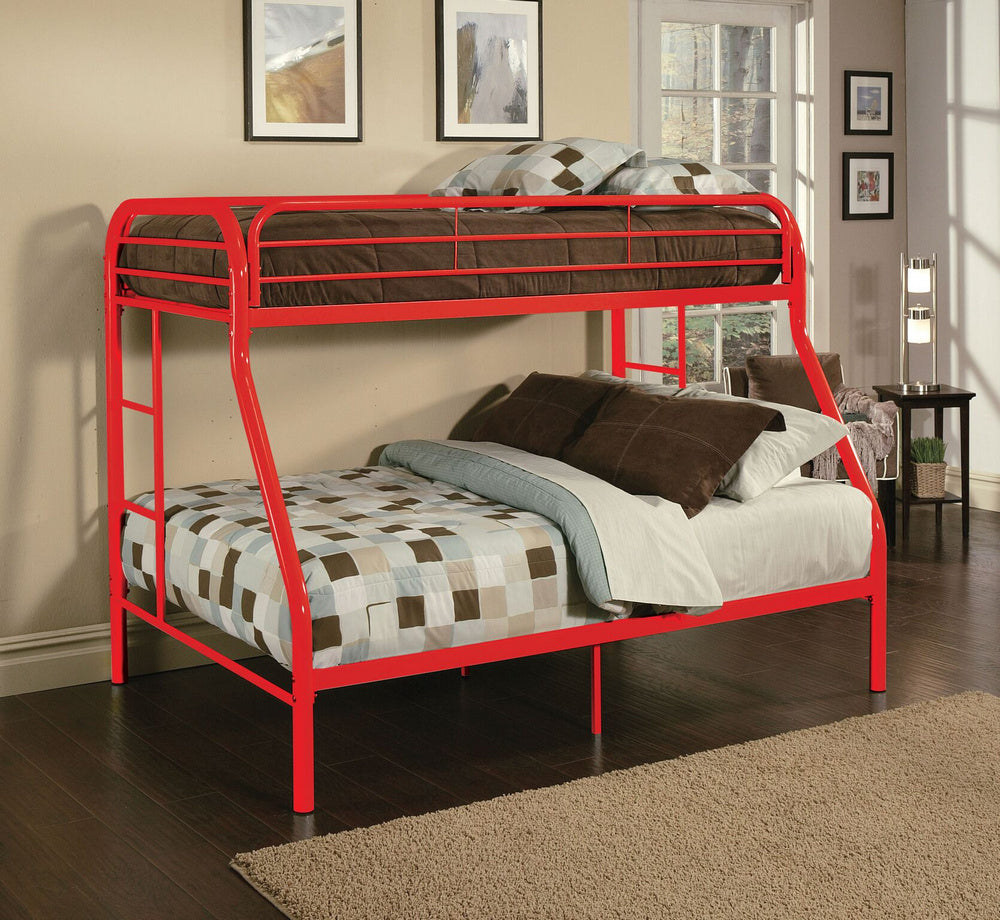 Tritan Red Metal Twin/Full Bunk Bed