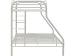 Tritan White Metal Tube Twin XL/Queen Bunk Bed (Oversized)