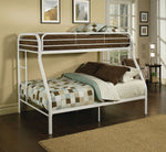 Tritan White Metal Twin/Full Bunk Bed