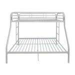 Tritan White Metal Twin/Full Bunk Bed