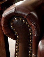 Turton Brown Top Grain Leather Match Chair