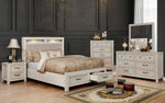 Tywyn Antique White Wood Queen Bed