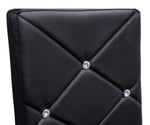 Valarie 4 Black Faux Leather Side Chairs