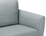 Valeria Watery Leather Sofa with Flared Arms