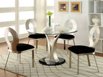 Valo Contemporary Silver Round Dining Table