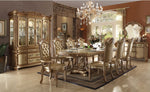 Vendome Gold Patina/Bone Wood Double Pedestal Dining Table