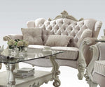 Versailles 3-Pc Ivory Velvet/Bone White Sofa Set (Oversized)