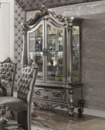 Versailles Antique Platinum Wood Curio Cabinet