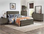 Vestavia Modern Antique Gray Finish Wood Full Bed