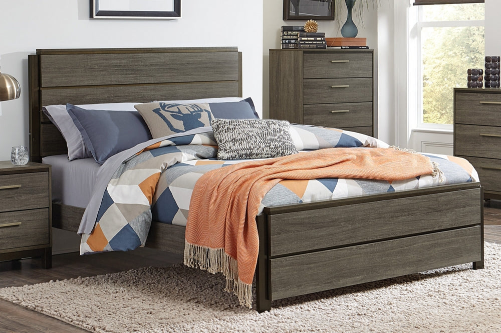 Vestavia Modern Gray Finish Cal King Bed