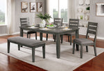 Viana Gray Wood Extendable Dining Table