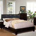 Villa Park Espresso Leatherette King Bed