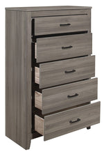 Waldorf Gray Wood 5-Drawer Chest