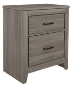 Waldorf Gray Wood 2-Drawer Nightstand