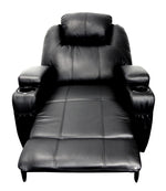 Waterlily Black Boned Leather Match Manual Rocker Recliner