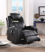 Waterlily Black Boned Leather Match Manual Rocker Recliner