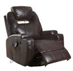 Waterlily Brown Boned Leather Match Manual Rocker Recliner