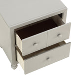 Wellsummer Gray Wood 2-Drawer Nightstand