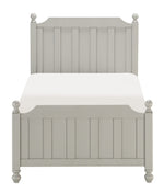 Wellsummer Gray Wood Twin Bed