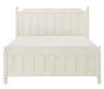 Wellsummer White Wood Queen Bed