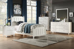 Wellsummer White Wood Twin Bed