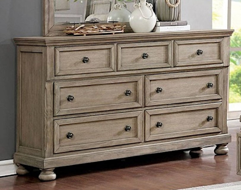 Willa Gray Wood Dresser with 7 Drawers