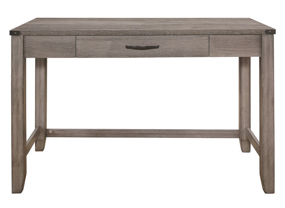 Woodrow Gray Wood 1-Drawer Writing Desk