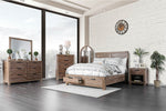 Wynton Light Oak Wood Cal King Bed (Oversized)