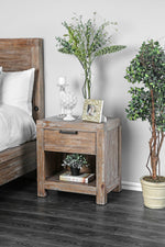 Wynton Weathered Light Oak Wood Nightstand