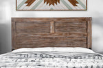 Wynton Weathered Light Oak Wood Queen Bed