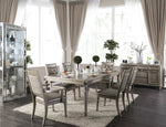 Xandra 2 Silver Wood/Leatherette Side Chairs