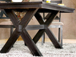 Xanthe Black Wood Rectangular Dining Table