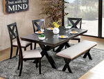 Xanthe Black Wood Rectangular Dining Table