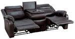 Yerba Dark Brown Manual Recliner Sofa