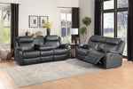 Yerba Dark Gray Manual Recliner Loveseat