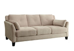 Ysabel Beige Flannelette Fabric Sofa