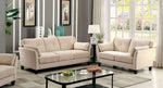 Ysabel Beige Flannelette Fabric Sofa