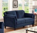 Ysabel Navy Flannelette Fabric Loveseat