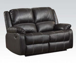 Zuriel 3-Pc Black PU Leather Manual Recliner Sofa Set