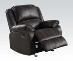 Zuriel 3-Pc Black PU Leather Manual Recliner Sofa Set