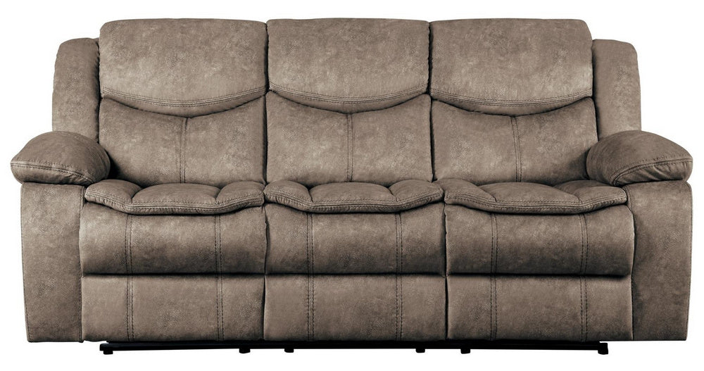 Bastrop Brown Fabric Manual Recliner Sofa