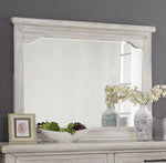 Shawnette Antique White Wood Dresser Mirror