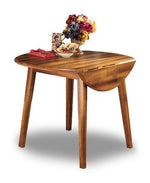 Berringer Rustic Brown Wood Round Drop Leaf Table