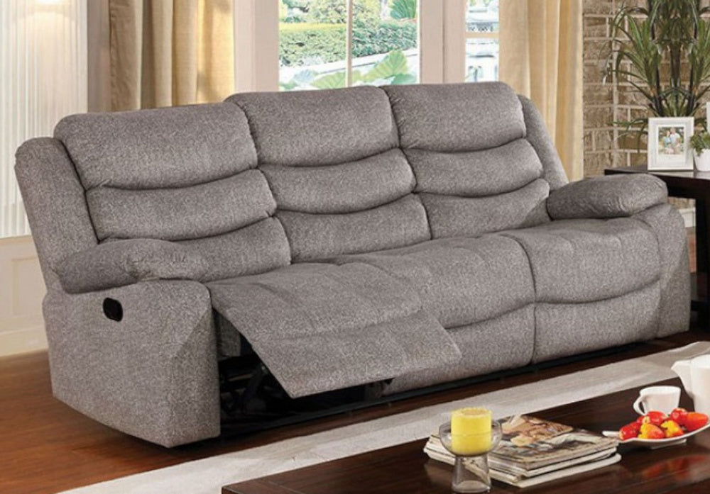 Castleford Light Gray Manual Recliner Sofa